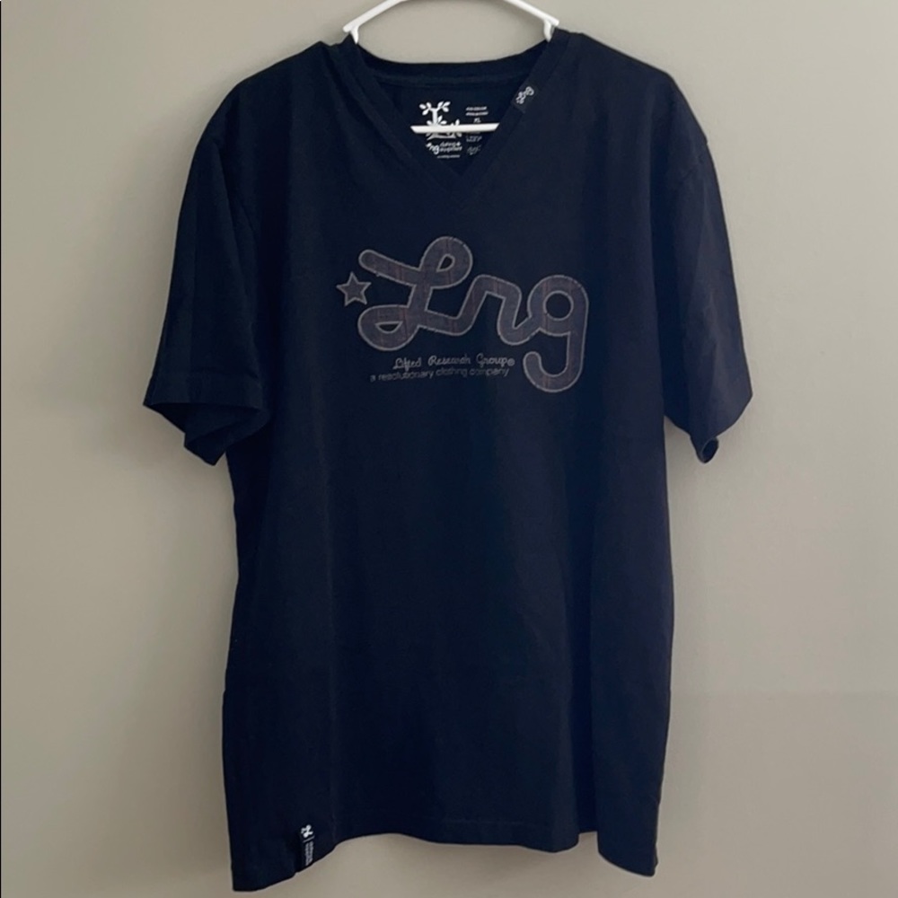 Embroidered LRG Lifted Research Group v neck